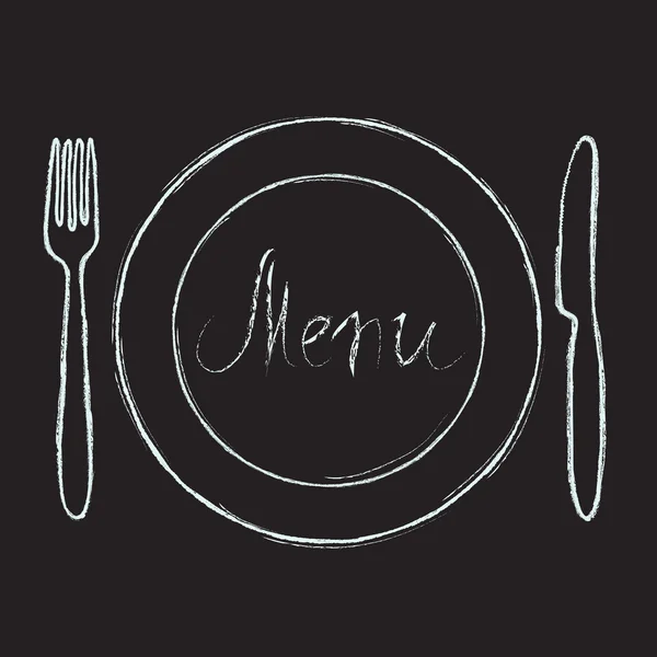 Pizarra con diseño de menú de restaurante . — Vector de stock