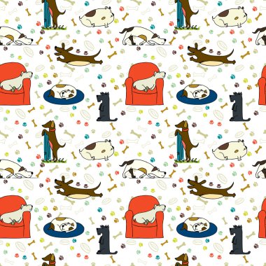 Çizgi film köpekler ile Seamless Modeli