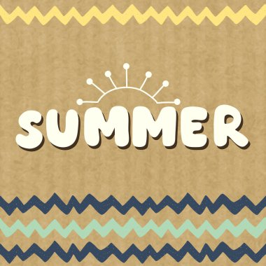 Vintage kartı şablonu yaz yazı ile