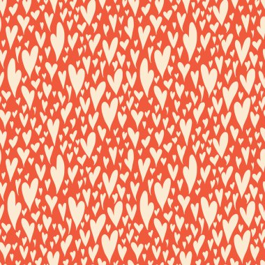 elle çizilmiş doodle kalp desen