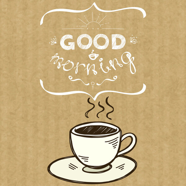 Чашка кофе и легкое "Доброе утро"
