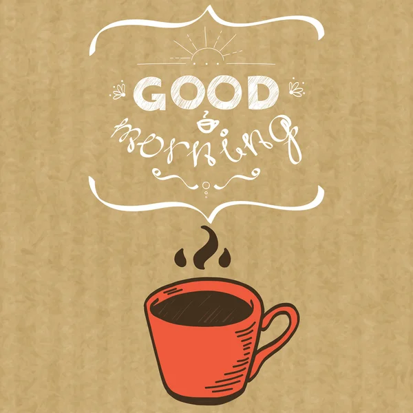 çizgi film sabah fincan kahve doodle