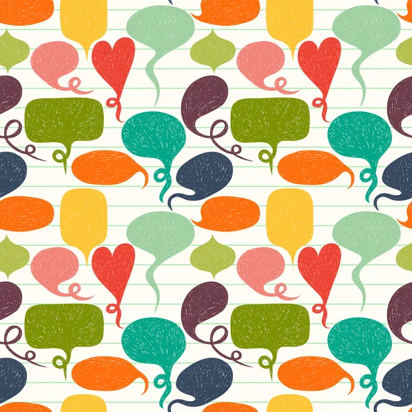 Seamless pattern with speech bubbles — Stock Vector