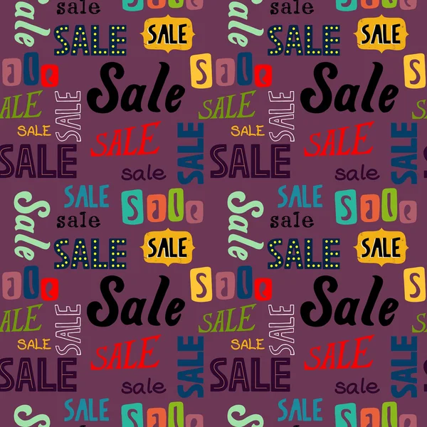 Seamless pattern with Sale words — Stock Vector