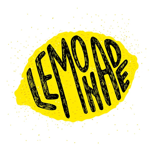 Typography poster with lemon — Stok Vektör
