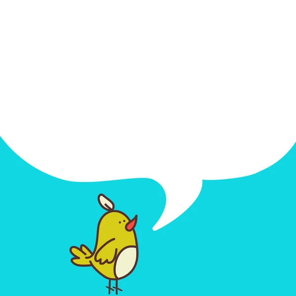 Konuşma baloncuklu çizgi film kuşu