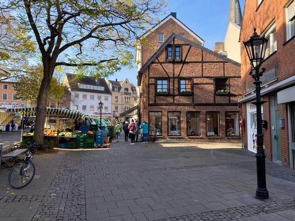 Viersen Suchteln Germany November 2020 View Square Medieval Houses Church — Stock Photo, Image