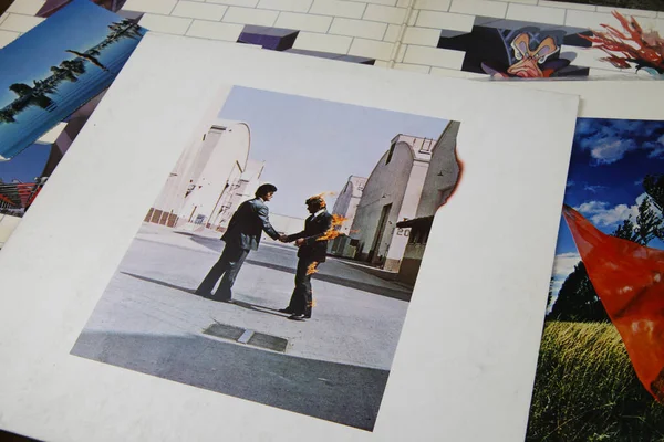 Viersen Tyskland Mai 2020 Avslutning Vintage Pink Floyd Vinyl Platesamling – stockfoto