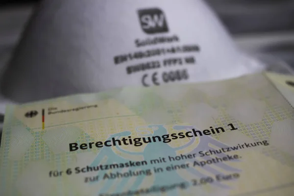 Viersen Deutschland Januar 2021 Freischaltung Des Berechtigungsscheins Für Ffp2 Schutzmasken — Stockfoto