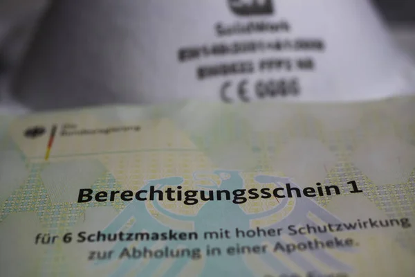 Viersen Deutschland Januar 2021 Freischaltung Des Berechtigungsscheins Für Ffp2 Schutzmasken — Stockfoto