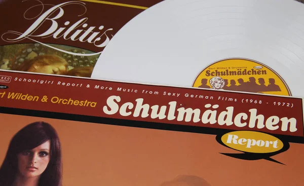 Viersen Deutschland Mai 2020 Nahaufnahme Isolierter Retro Schallplatten Deckt Soundtrack — Stockfoto