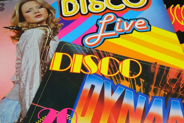 Viersen Deutschland Mai 2020 Nahaufnahme Isolierter Retro Plattencover Mit Disco — Stockfoto