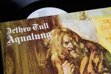 Viersen, Almanya - 9 Mayıs. 2021: Jethro Tull Aqualung Plak Kapağı