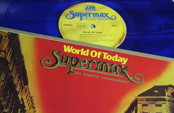 Viersen Німеччина Травня 2021 Closeup Isolated Vinyl Record Cover Supermax — стокове фото
