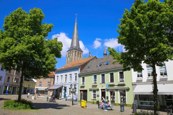 Viersen Suchteln Germany May 2021 View Square Medieval Houses Shops — Stock Photo, Image