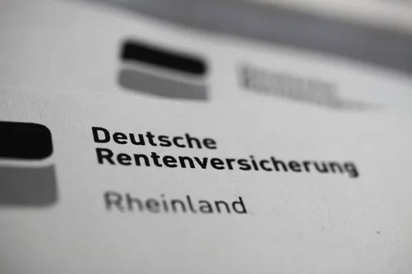 Viersen Allemagne Mai 2021 Gros Plan Logo Deutsche Rentenversicherung Inscrit — Photo