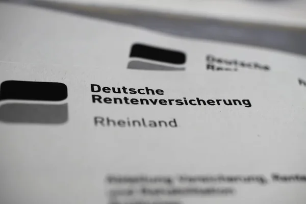 Viersen Allemagne Mai 2021 Gros Plan Logo Deutsche Rentenversicherung Inscrit — Photo