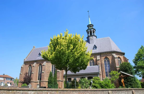 Broekhuizen Holandia Lipca 2021 Widok Średniowieczny Kościół Sint Nicolaaskerk Małej — Zdjęcie stockowe