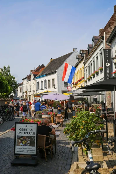 Thorn Limburgo Países Bajos Julio 2021 Vista Plaza Con Restaurantes — Foto de Stock