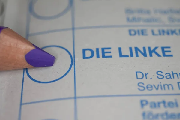 Viersen Duitsland Augustus 2021 Sluiting Van Het Duitse Stembiljet Met — Stockfoto