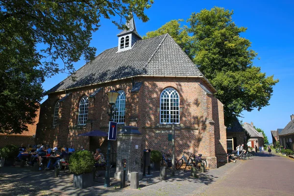 Bronkhorst Netherlands July 2021 View Square Chapel People Sitting Outdoor — Stock Photo, Image