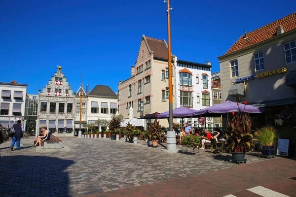 Dordrecht Visbrug Paesi Bassi Luglio 2021 Vista Sulla Piazza Sulla — Foto Stock
