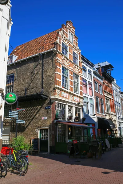 Dordrecht Paesi Bassi Luglio 2021 Vista Sul Vecchio Storto Rosso — Foto Stock