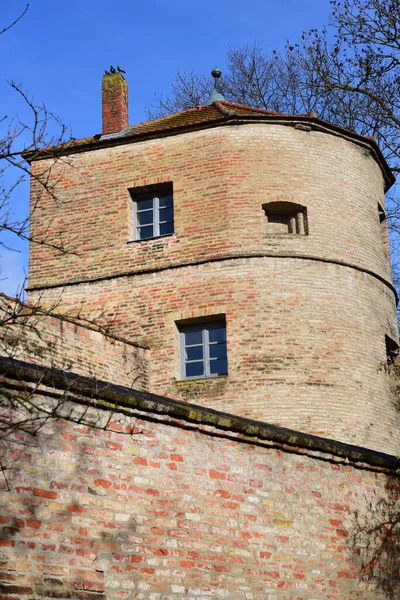 Historická Jakoberwallová Věž Augsburgu Jakoberwallu Roku 1540 Stále Jedním Augsburských — Stock fotografie