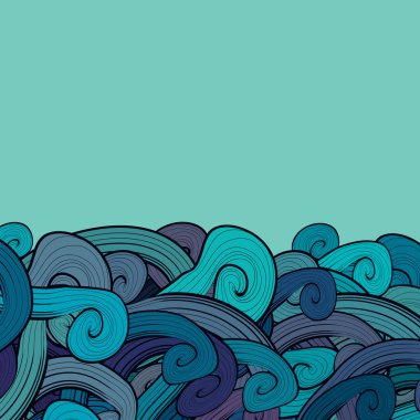 Dalgalar çizilmiş arka plan.