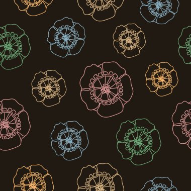 Çiçeklerle kusursuz desen.