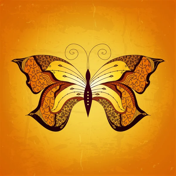 Sztuka tatuaż motyl. — Zdjęcie stockowe