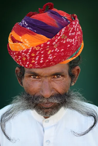 Unidentified old Rajasthani man — Stock Photo, Image