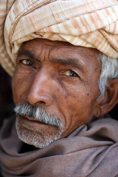 Unidentified old Rajasthani man — Stock Photo, Image