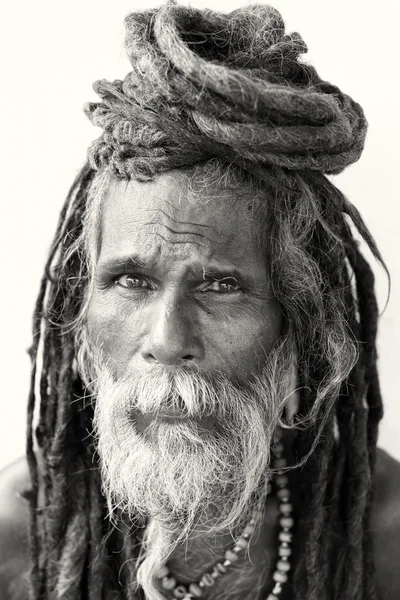 Kimliği belirsiz sadhu (Kutsal adam) — Stok fotoğraf