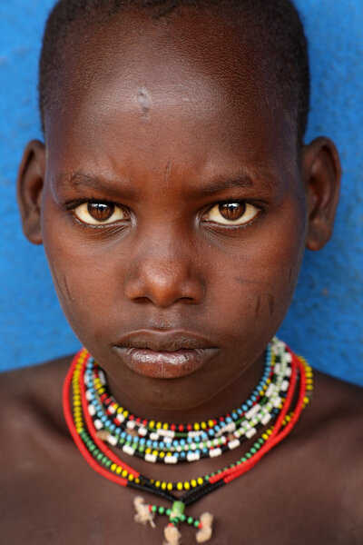 Hamer boy in Dimeka, Lower Omo Valley, Ethiopia