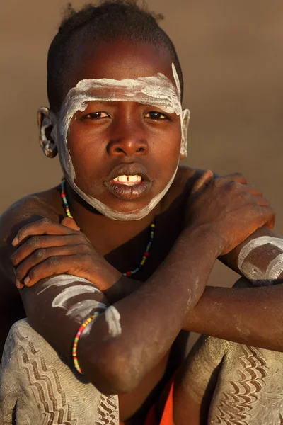 Hamer boy dans la vallée inférieure de l'Omo, Éthiopie — Photo