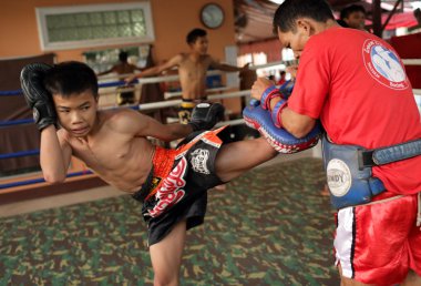 Muay lao kick boks mücadele Laos