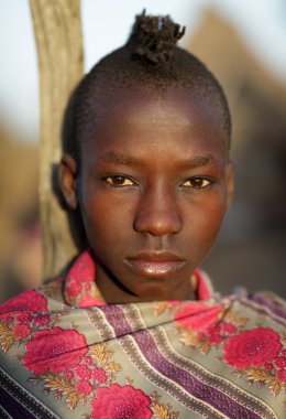 Karo boy in Lower Omo Valley, Ethiopia clipart
