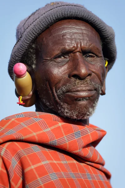 Homem Maasai velho — Fotografia de Stock