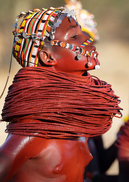 Dancing Samburu girl