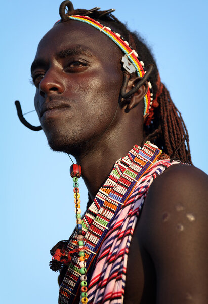 Unidentified Maasai warrior