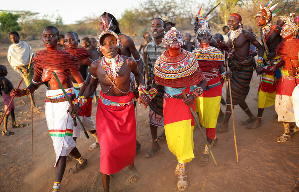 Unidentified Samburu dancers