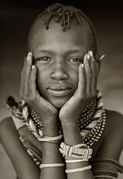 Non identificato bella ragazza Turkana — Foto Stock