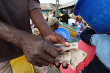 Fisherman counting money
