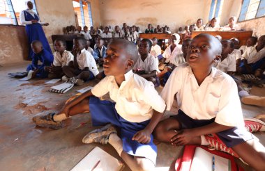 Students in primary school, Tanzania