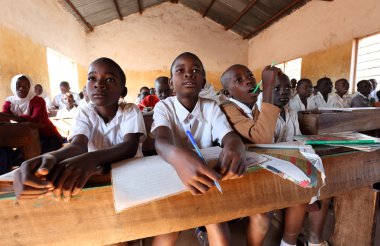 Students in primary school, Tanzania