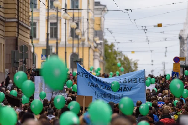 Akcja protestacyjna Plac przed rasizmem i prawicowych ekstremistów przemocy w Finlandii — Zdjęcie stockowe