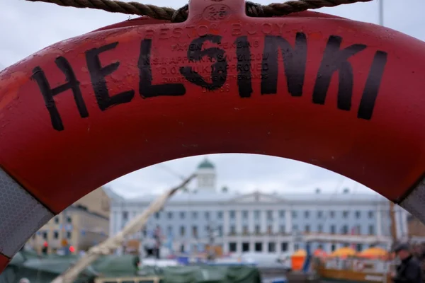 Vista de bóia de vida de Helsinque — Fotografia de Stock