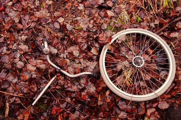 Zerlegte Fahrradteile — Stockfoto