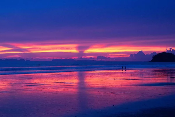 Fantastisk Solnedgang Sydøstasien - Stock-foto
